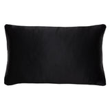 Black silk pillow reverse made from vintage obi silk.