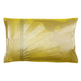 Chartreuse silk pillow vintage Japanese silk obi, remade by Hunted and Stuffed, London.